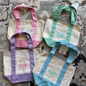 GET ALL 4 BAGS!!! Trader Joe's Canvas Tote mini bags